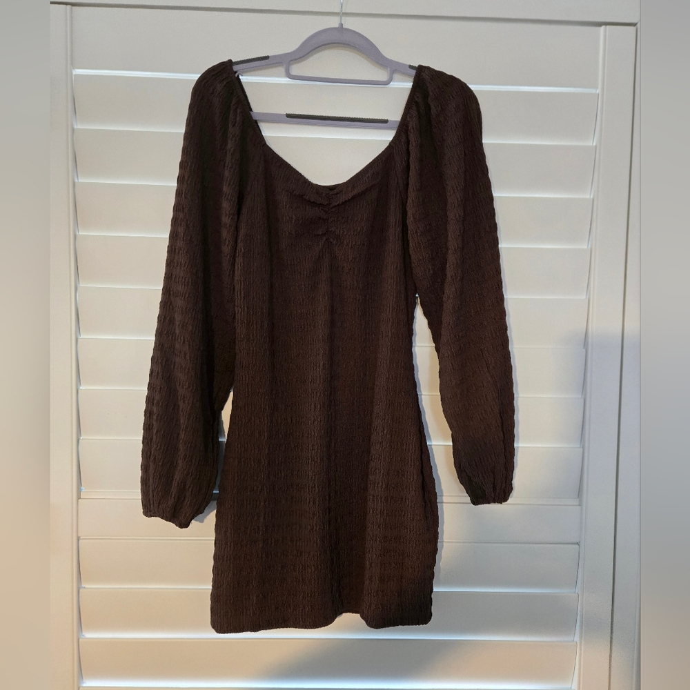 O'NEILL Brown Long Sleeve Dress NWOT Sm - Picture 3 of 9